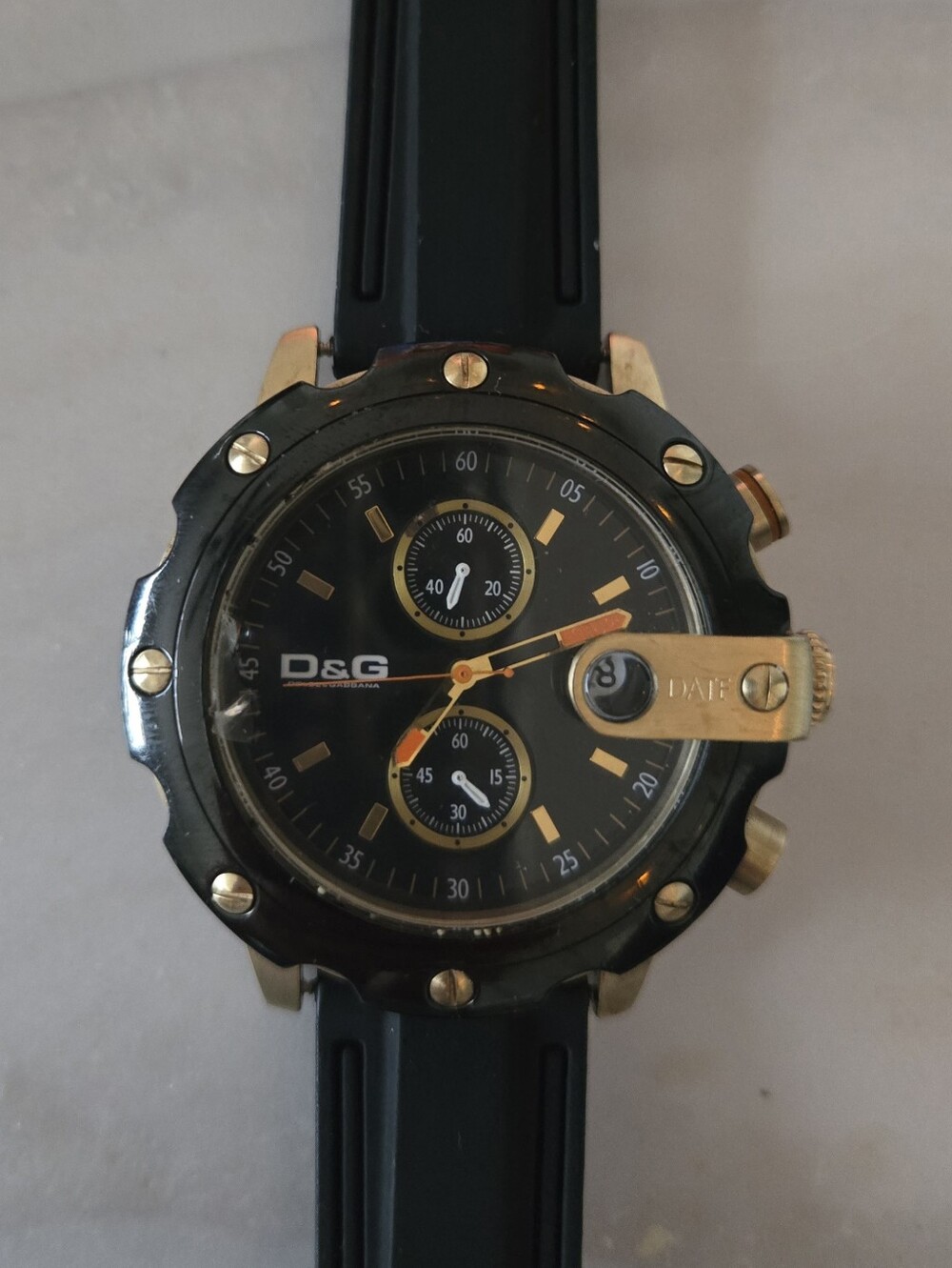D&G Dolce & Gabbana Men's Sean Watch Multifunction Chronograph Bracelet Replaced
